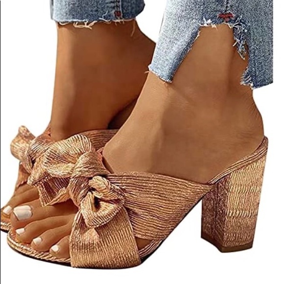 Chunky Hill Bowknot Sandals size 7 - Picture 3 of 11